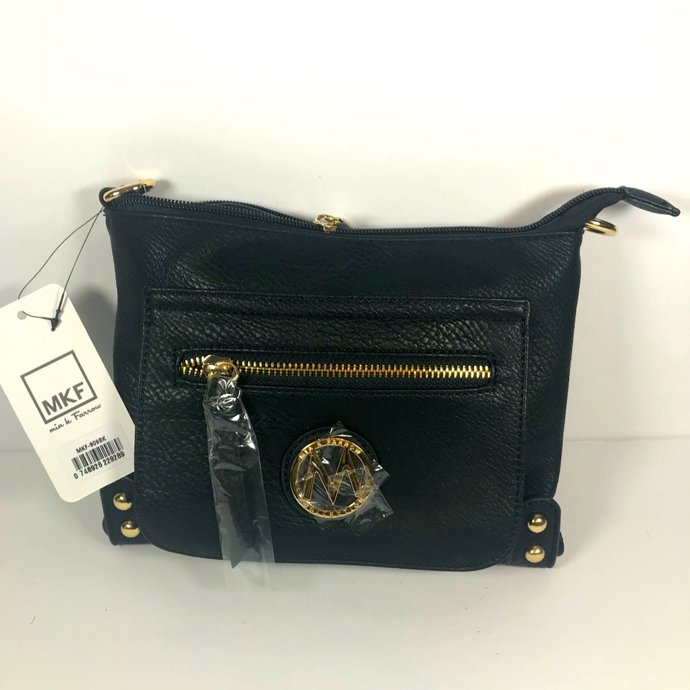 Small black crossbody handbag